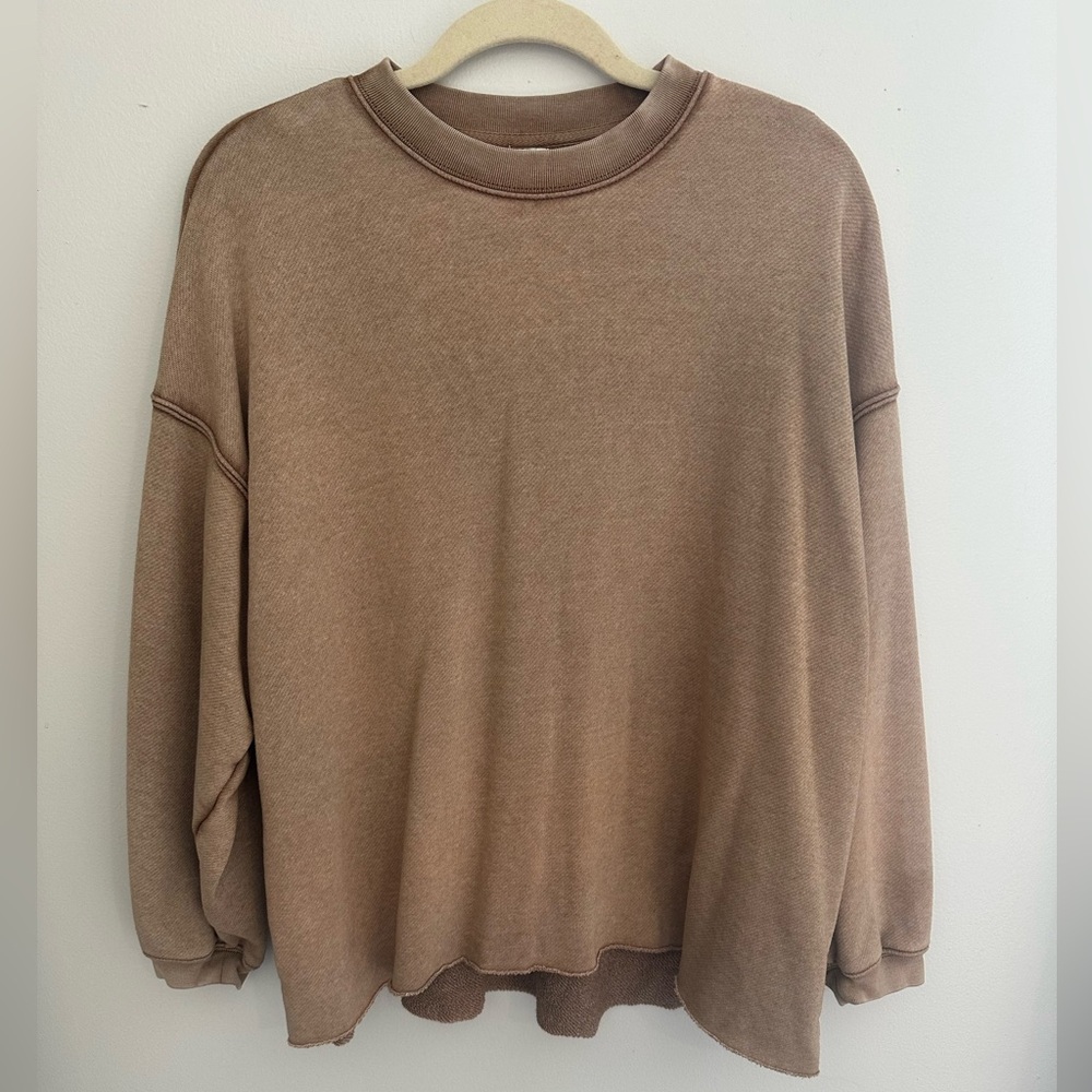 Aerie Tan Women's Crew Neck Sweater